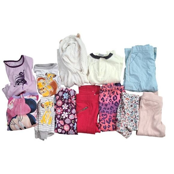 Girl's Twelve Piece Bundle  Pj's Tops, Sweater Vests, Pants Size 3T - Picture 1 of 6